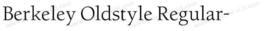 Berkeley Oldstyle Regular字体转换